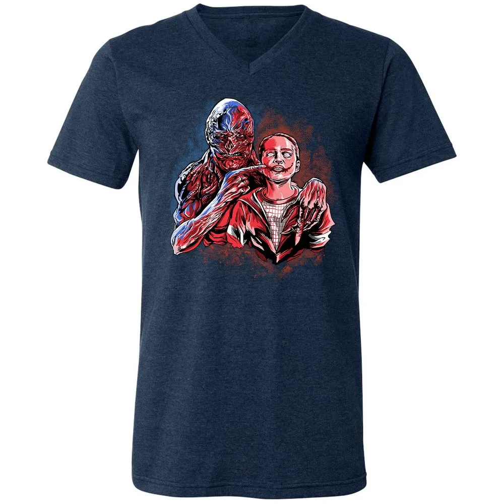 Unisex V-Neck T-Shirt - 7GS65VNT - Heather Navy - 15