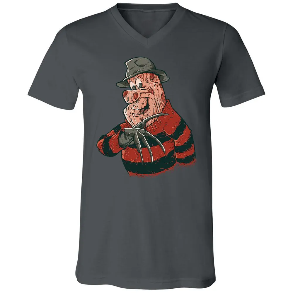 Unisex V-Neck T-Shirt - 45D2U3JH - Asphalt - 12