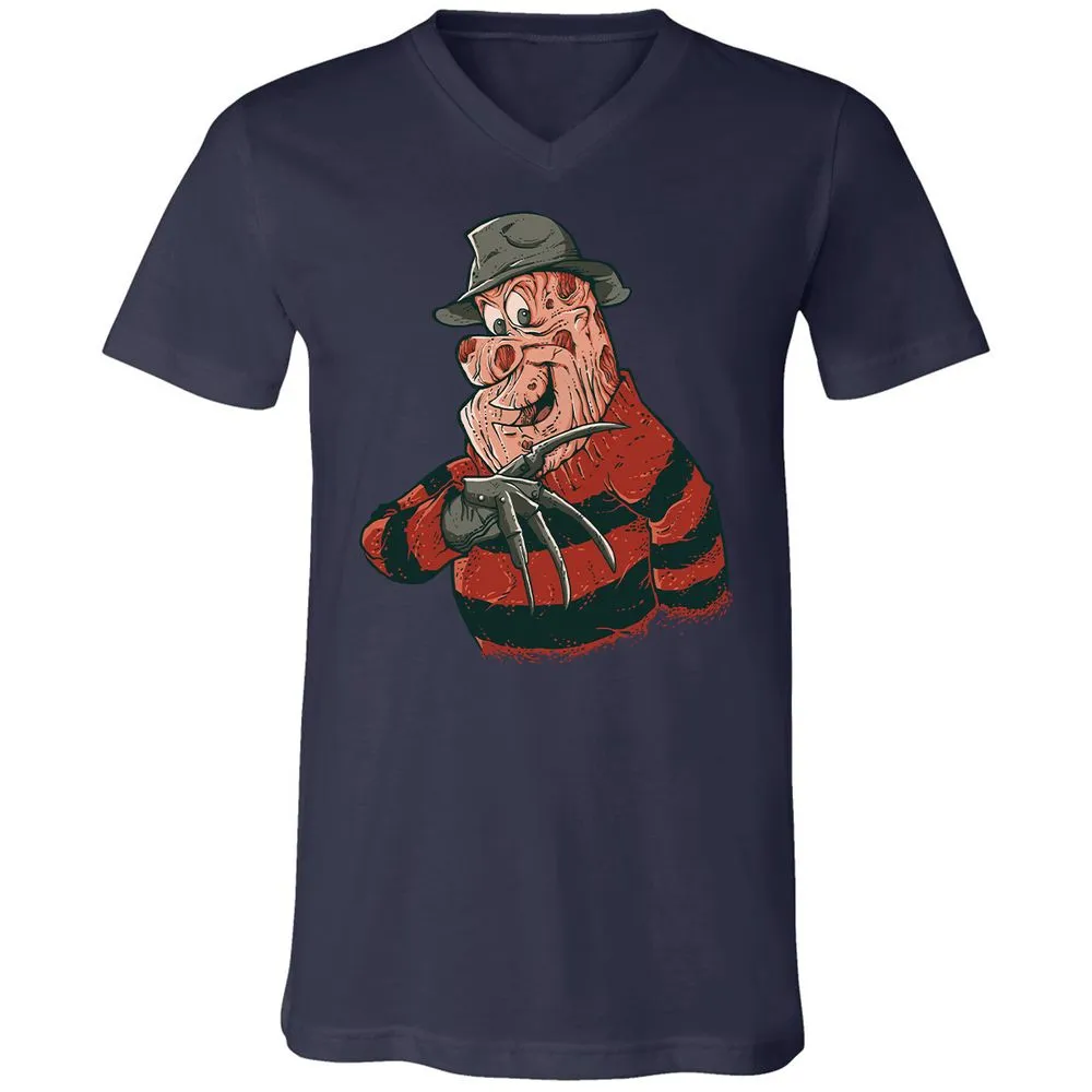 Unisex V-Neck T-Shirt - 45D2U3JH - Navy - 2