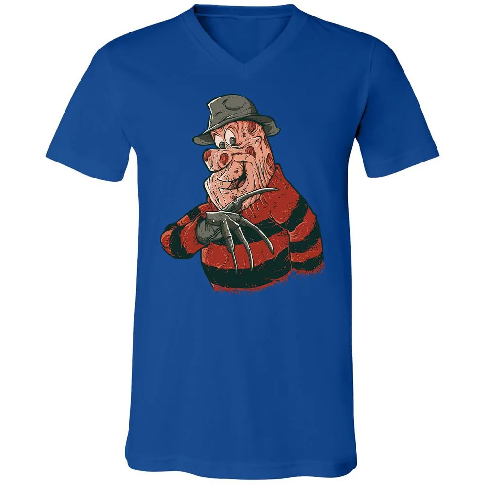 Unisex V-Neck T-Shirt - 45D2U3JH - True Royal - 4