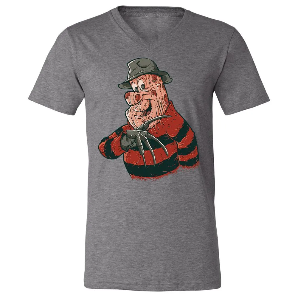 Unisex V-Neck T-Shirt - 45D2U3JH - Deep Heather - 13