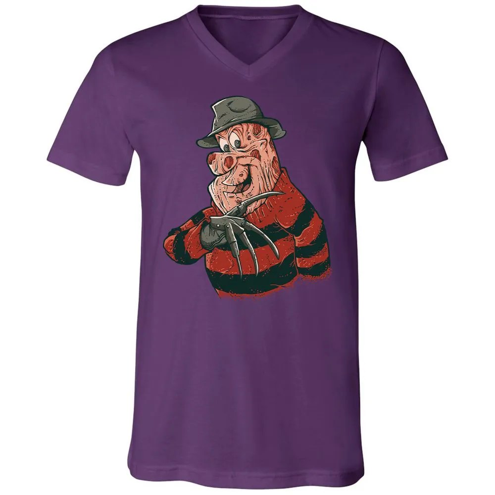 Unisex V-Neck T-Shirt - 45D2U3JH - Team Purple - 9