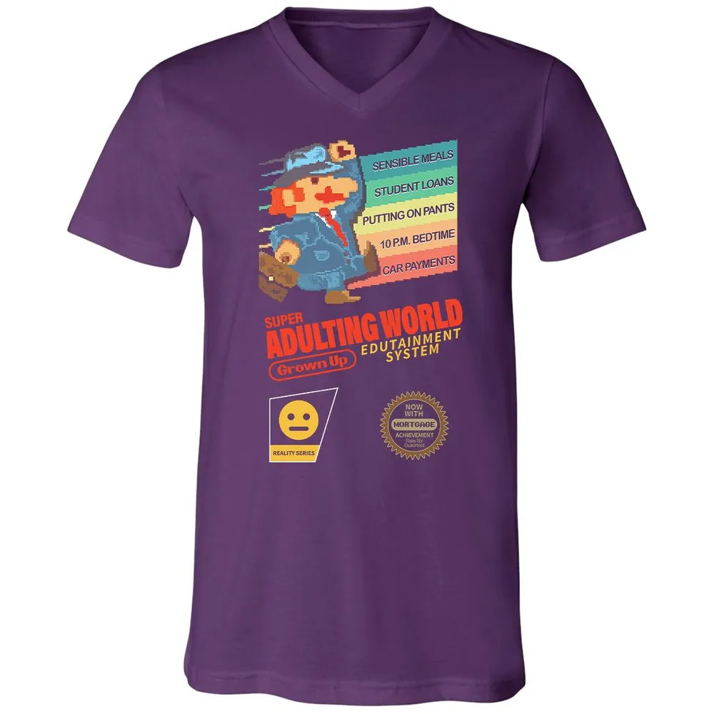 Unisex V-Neck T-Shirt - JHG95V9V - Team Purple - 9