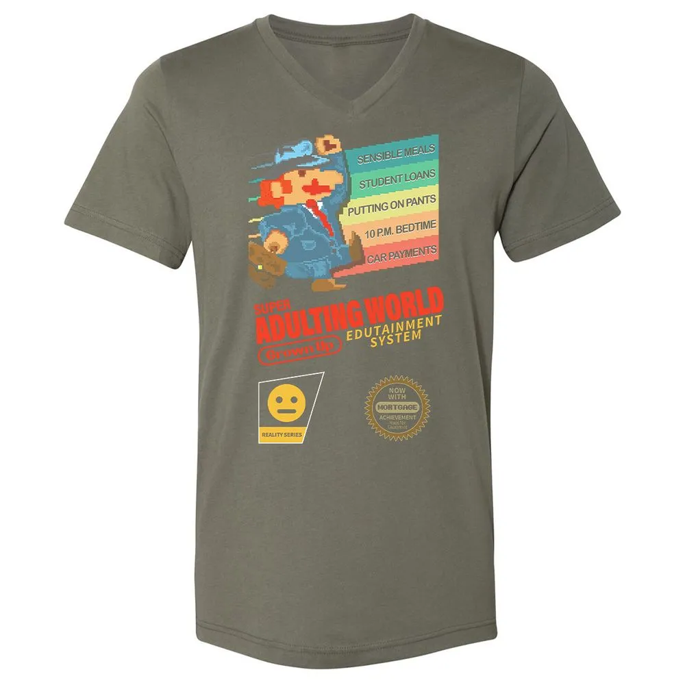 Unisex V-Neck T-Shirt - JHG95V9V - Military Green - 10