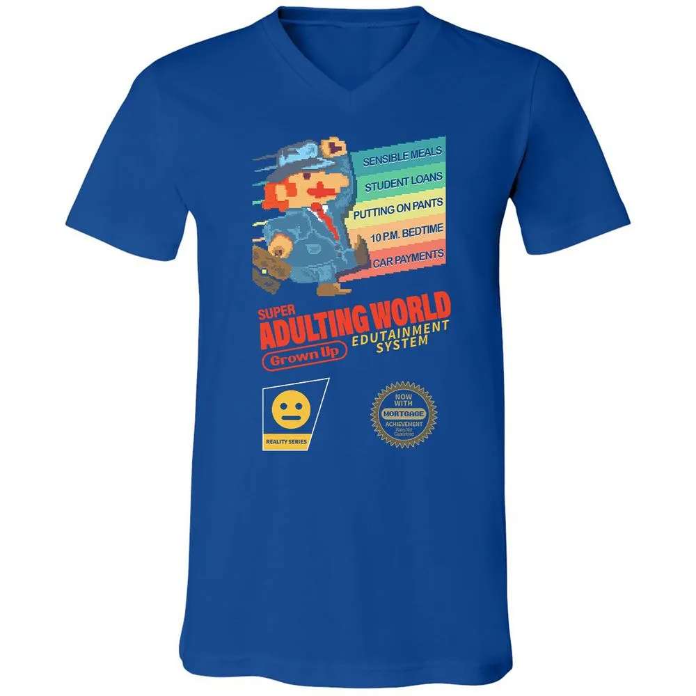 Unisex V-Neck T-Shirt - JHG95V9V - True Royal - 4