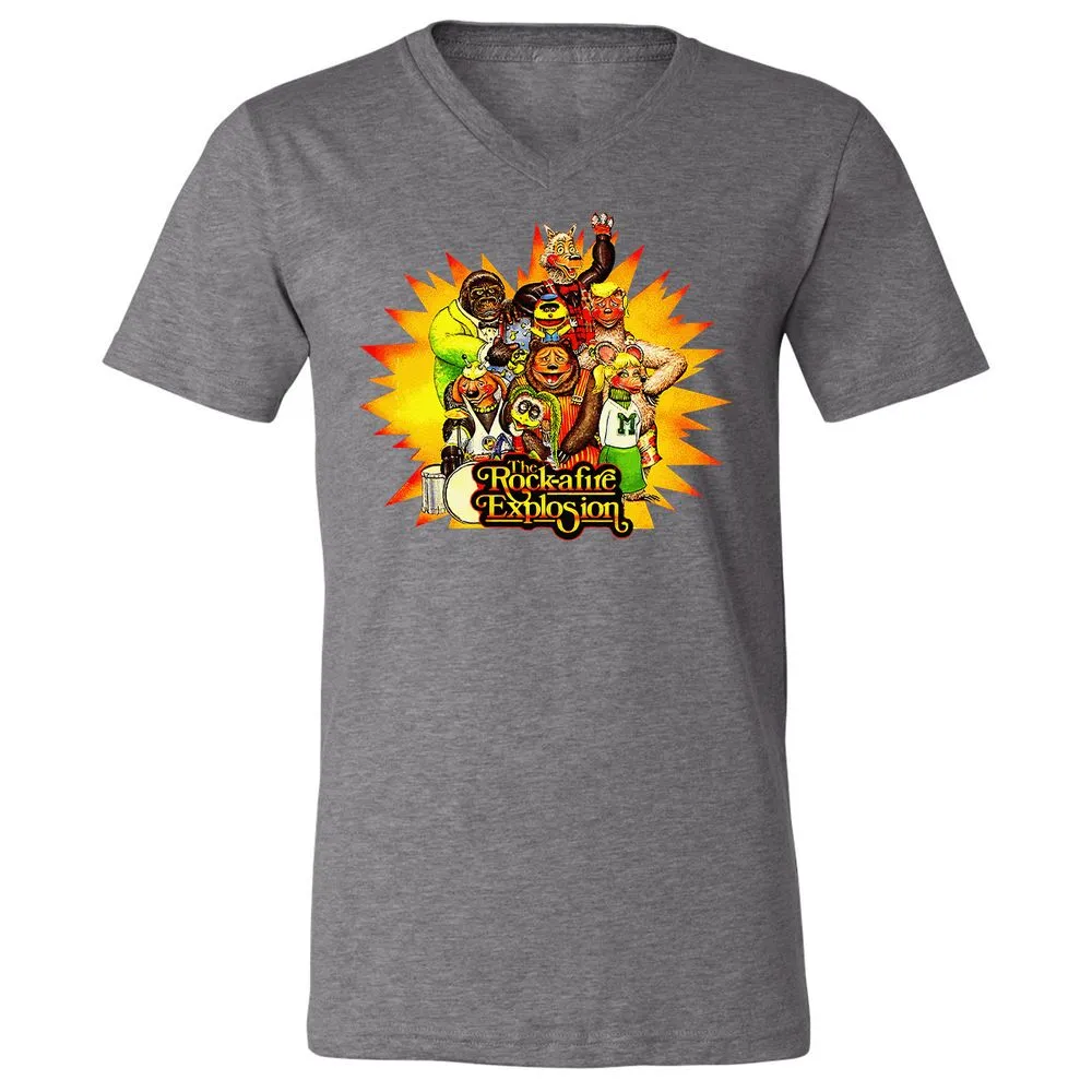 Unisex V-Neck T-Shirt - 47FPCENQ - Deep Heather - 13