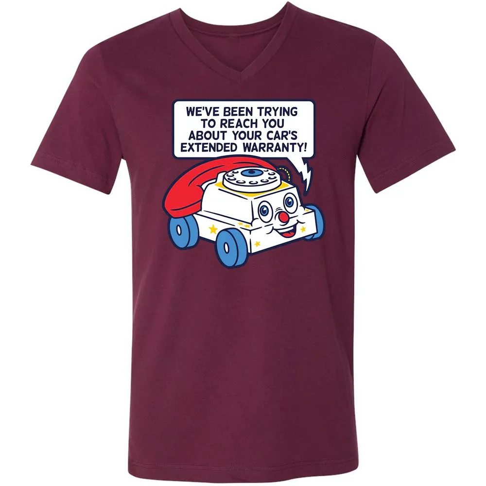 Unisex V-Neck T-Shirt - Black - Maroon - 6