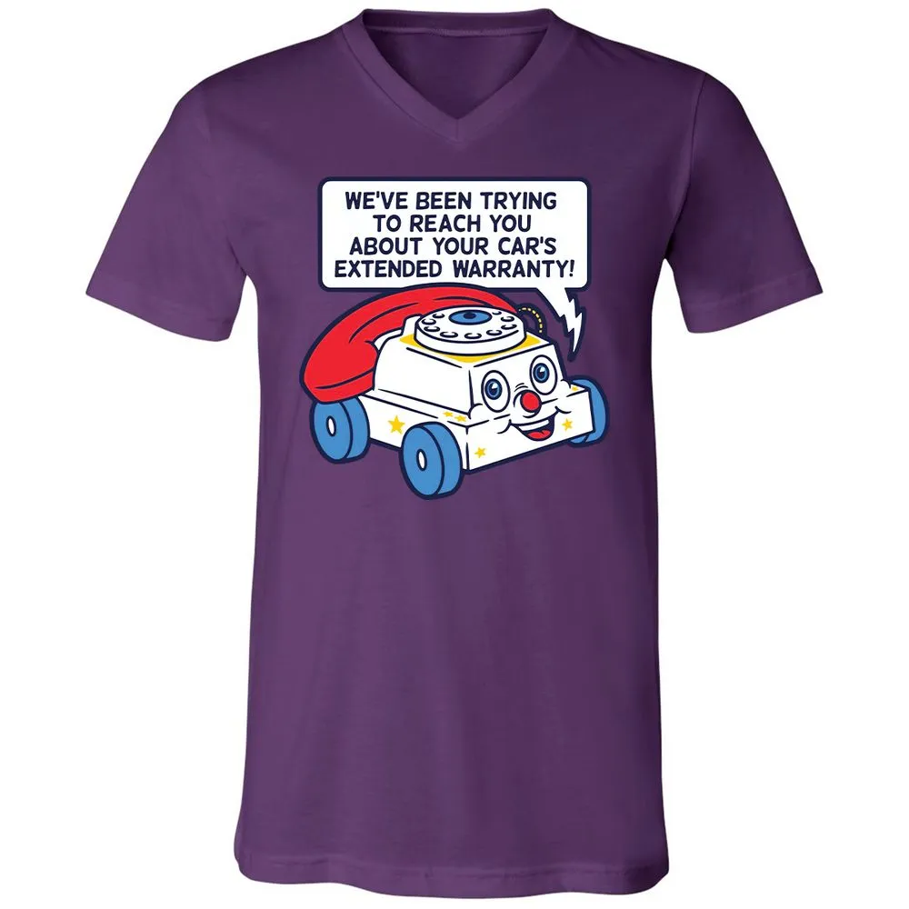 Unisex V-Neck T-Shirt - Black - Team Purple - 9