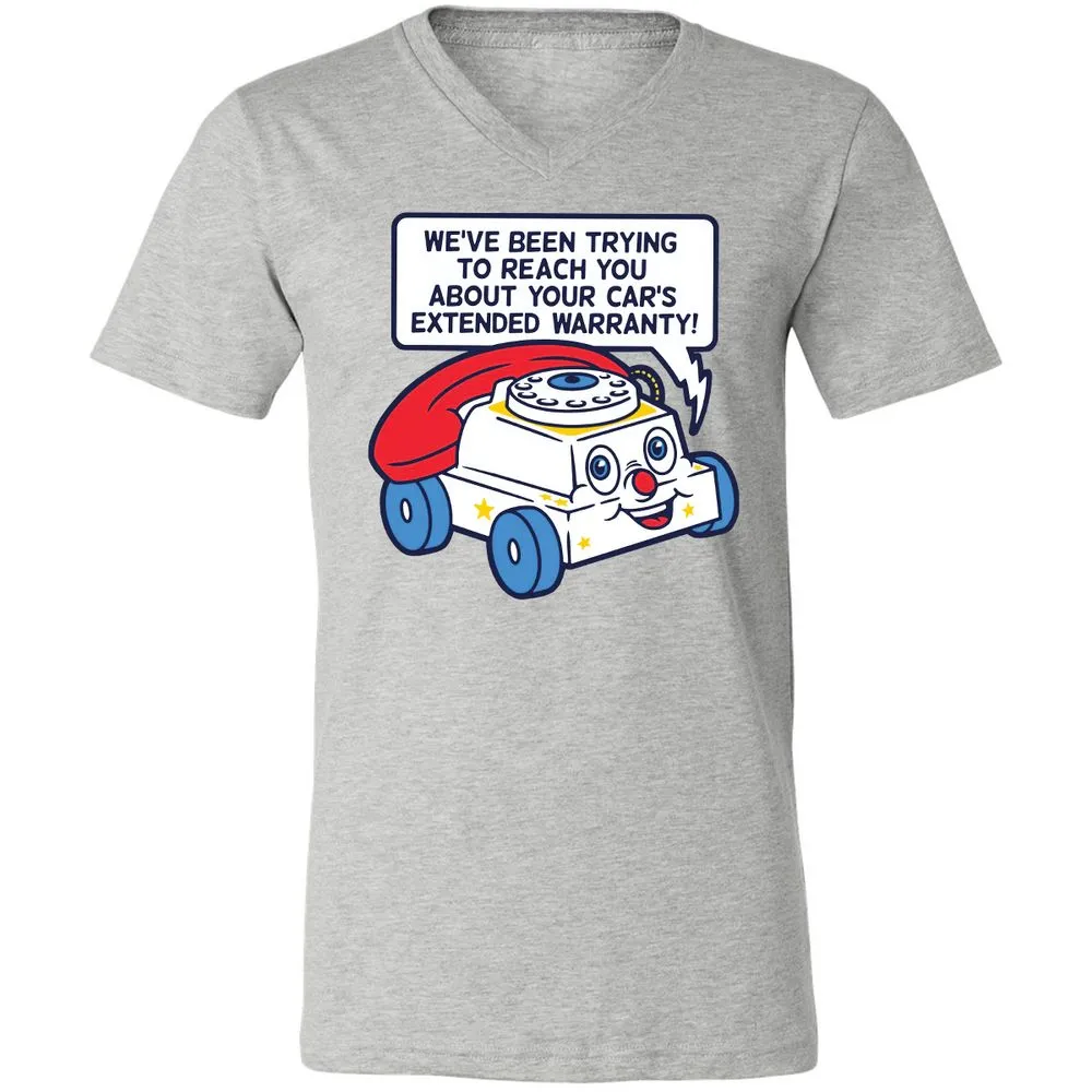 Unisex V-Neck T-Shirt - Black - Athletic Heather - 7