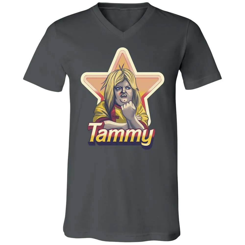Unisex V-Neck T-Shirt - Z1E6VMPG - Asphalt - 12