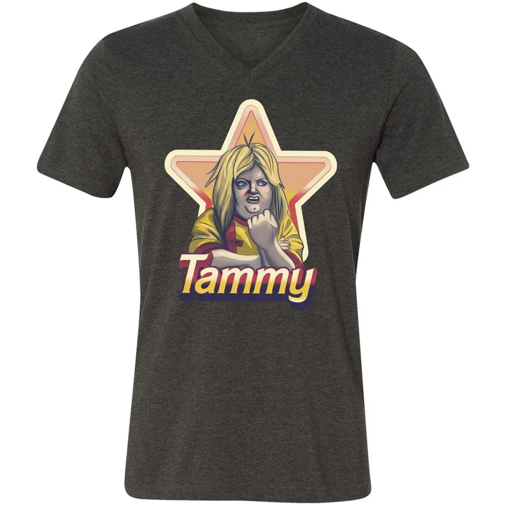 Unisex V-Neck T-Shirt - Z1E6VMPG - Dark Grey Heather - 8