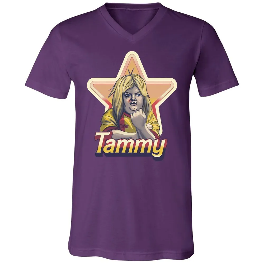 Unisex V-Neck T-Shirt - Z1E6VMPG - Team Purple - 9