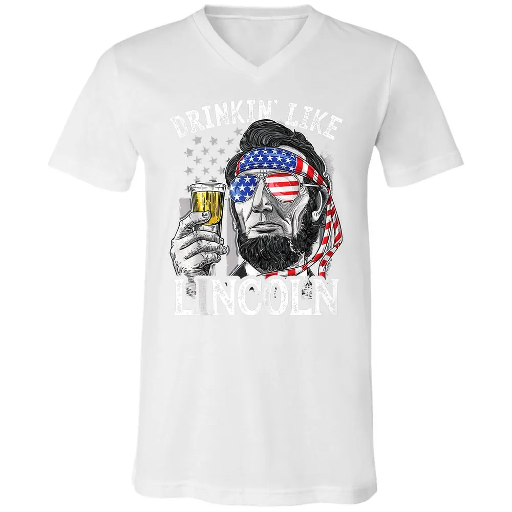 Unisex V-Neck T-Shirt - BAGSCTKH - White - 5
