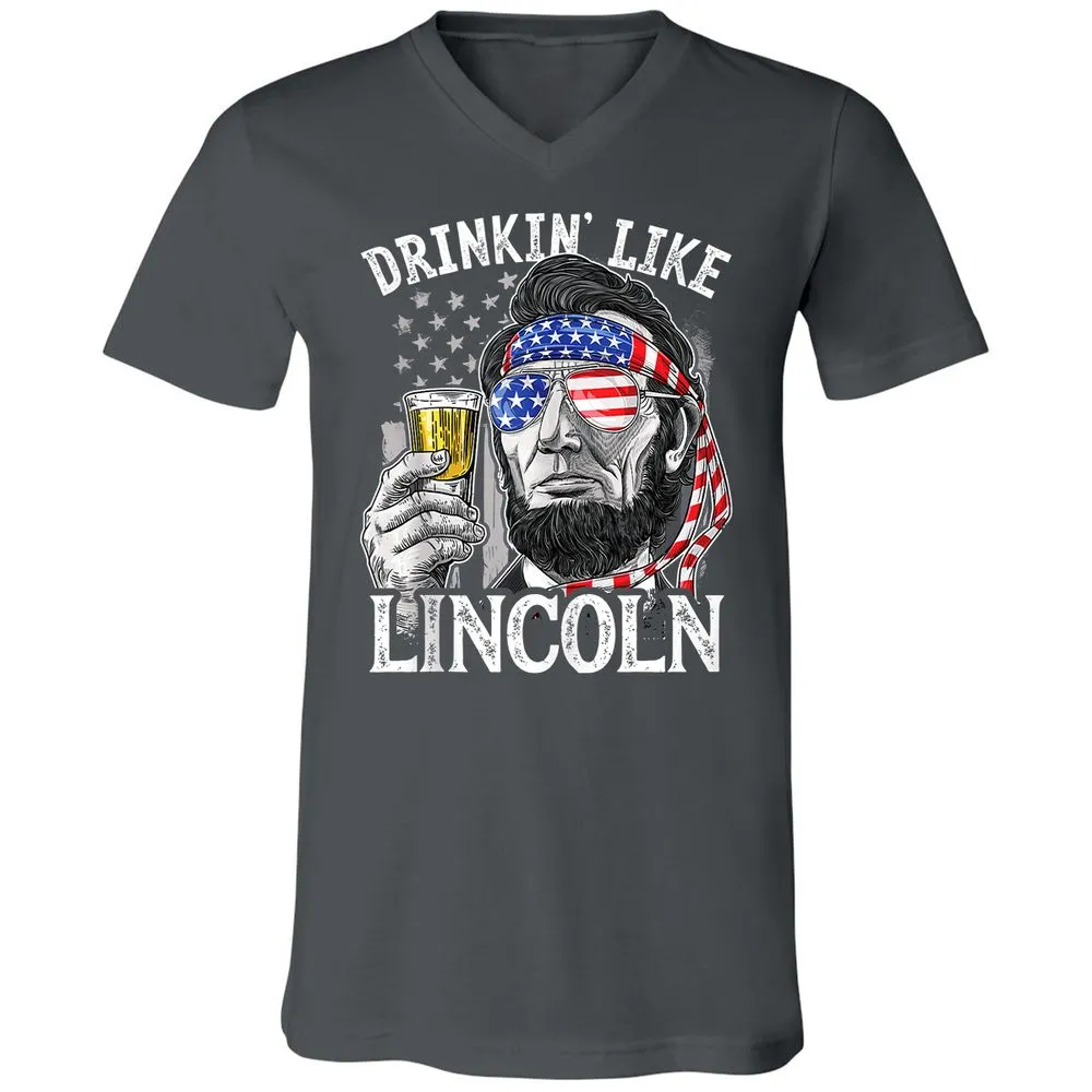 Unisex V-Neck T-Shirt - BAGSCTKH - Asphalt - 12