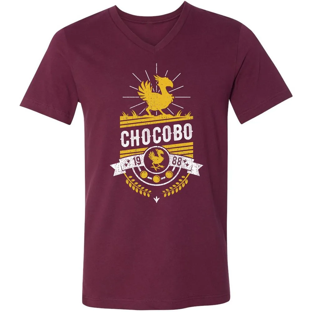 Unisex V-Neck T-Shirt - 16Q8U9QS - Maroon - 6
