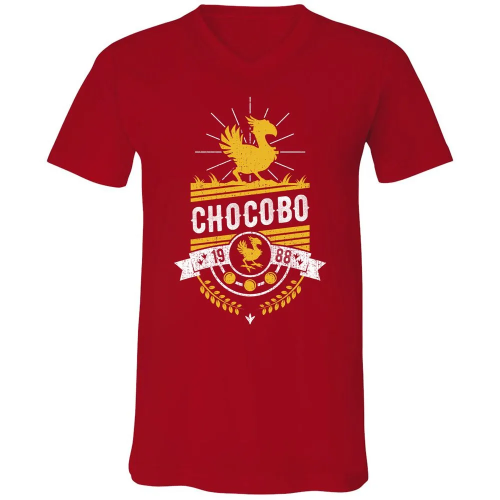 Unisex V-Neck T-Shirt - 16Q8U9QS - Red - 3
