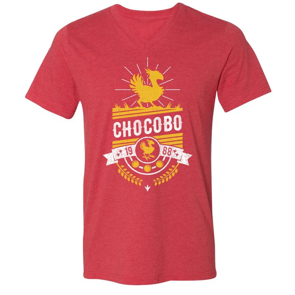 Unisex V-Neck T-Shirt - 16Q8U9QS - Heather Red - 16