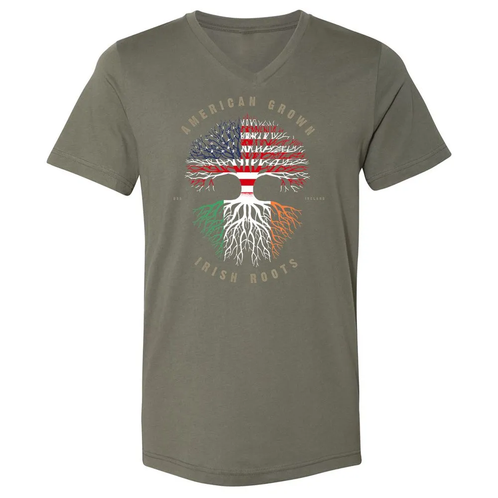 Unisex V-Neck T-Shirt - UKY3BYE8 - Military Green - 10