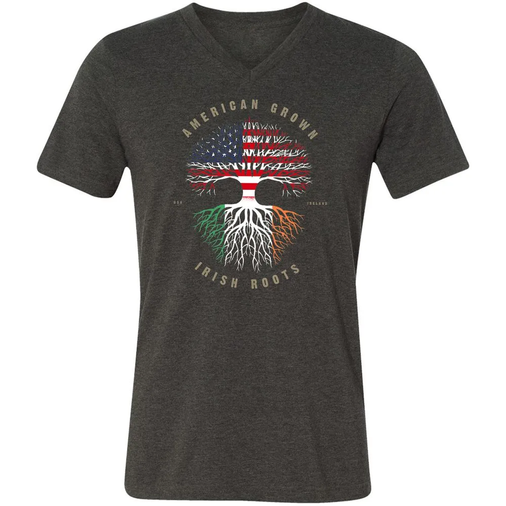 Unisex V-Neck T-Shirt - UKY3BYE8 - Dark Grey Heather - 8