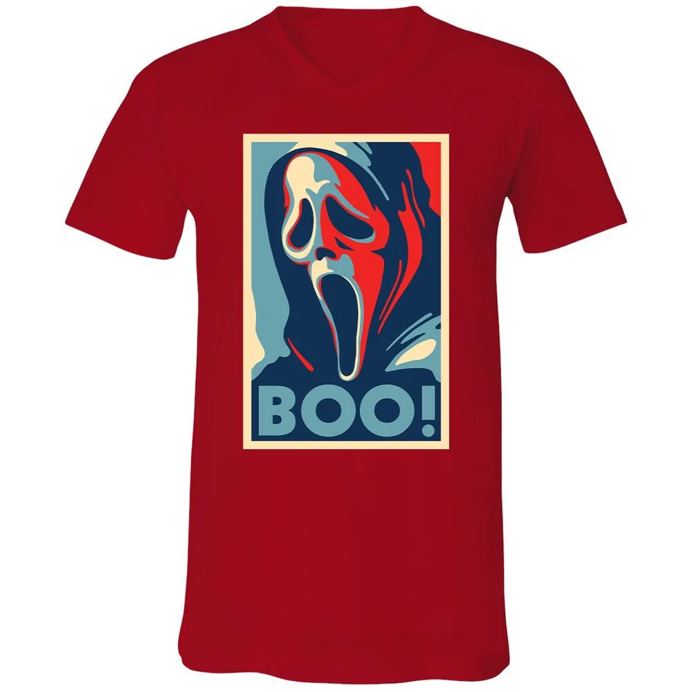 Unisex V-Neck T-Shirt - YQVFYHBH - Red - 3