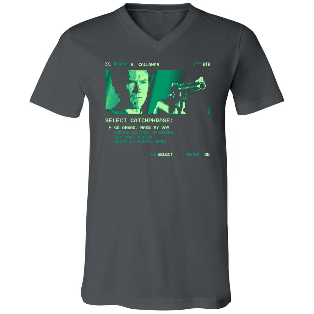 Unisex V-Neck T-Shirt - Z3Z1UNWH - Asphalt - 12
