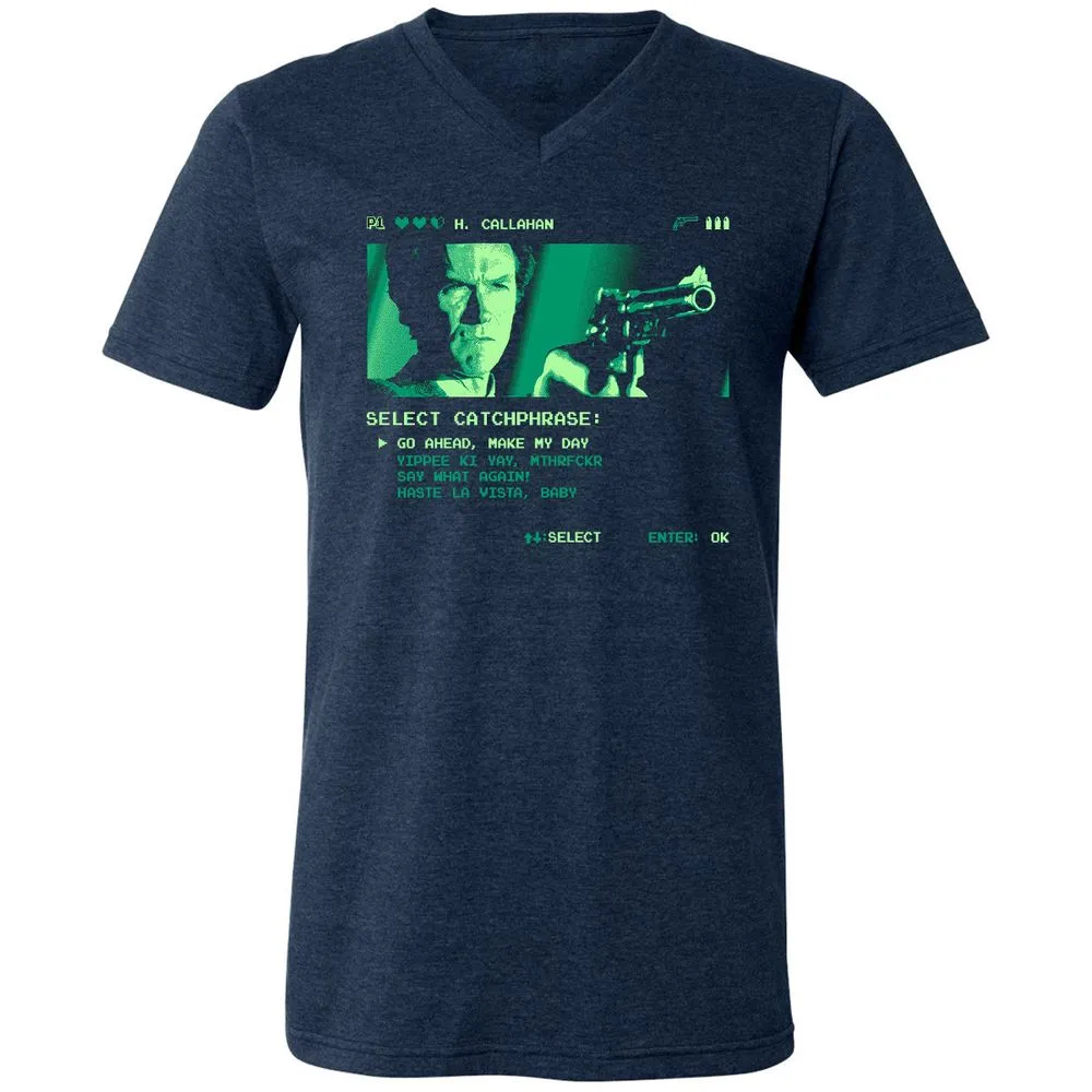 Unisex V-Neck T-Shirt - Z3Z1UNWH - Heather Navy - 15