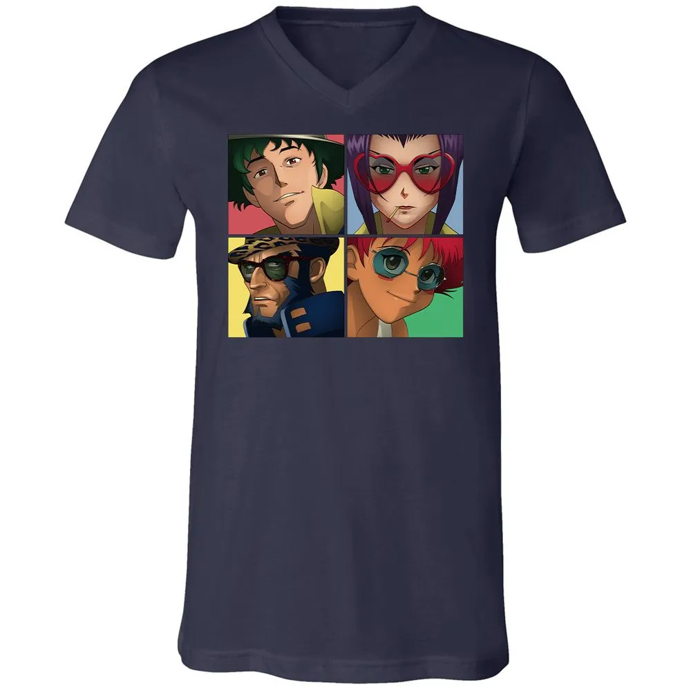 Unisex V-Neck T-Shirt - JGVQJMP5 - Navy - 2