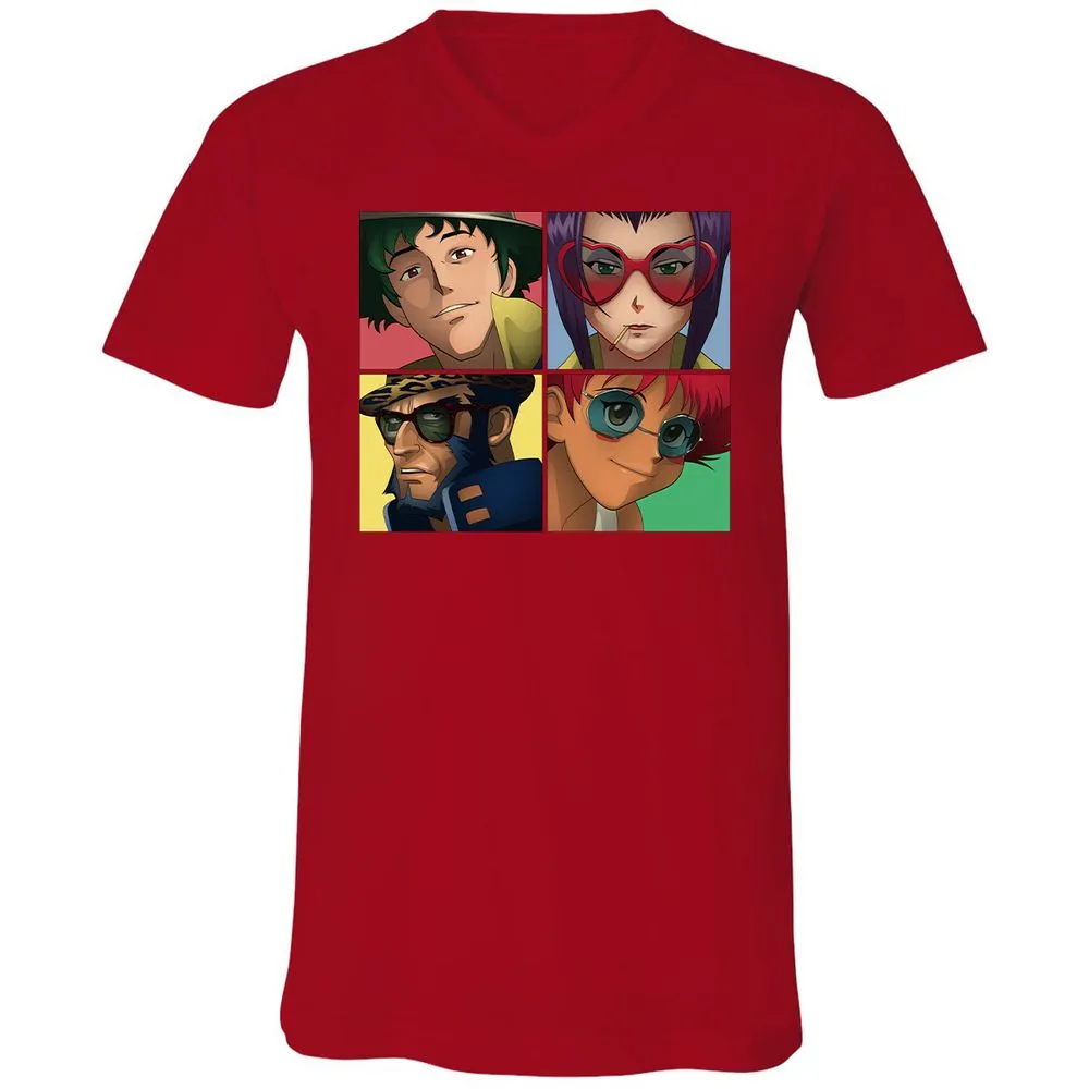 Unisex V-Neck T-Shirt - JGVQJMP5 - Red - 3