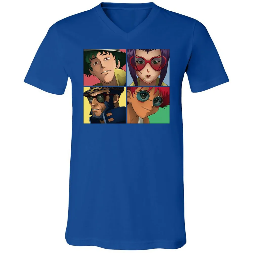 Unisex V-Neck T-Shirt - JGVQJMP5 - True Royal - 4