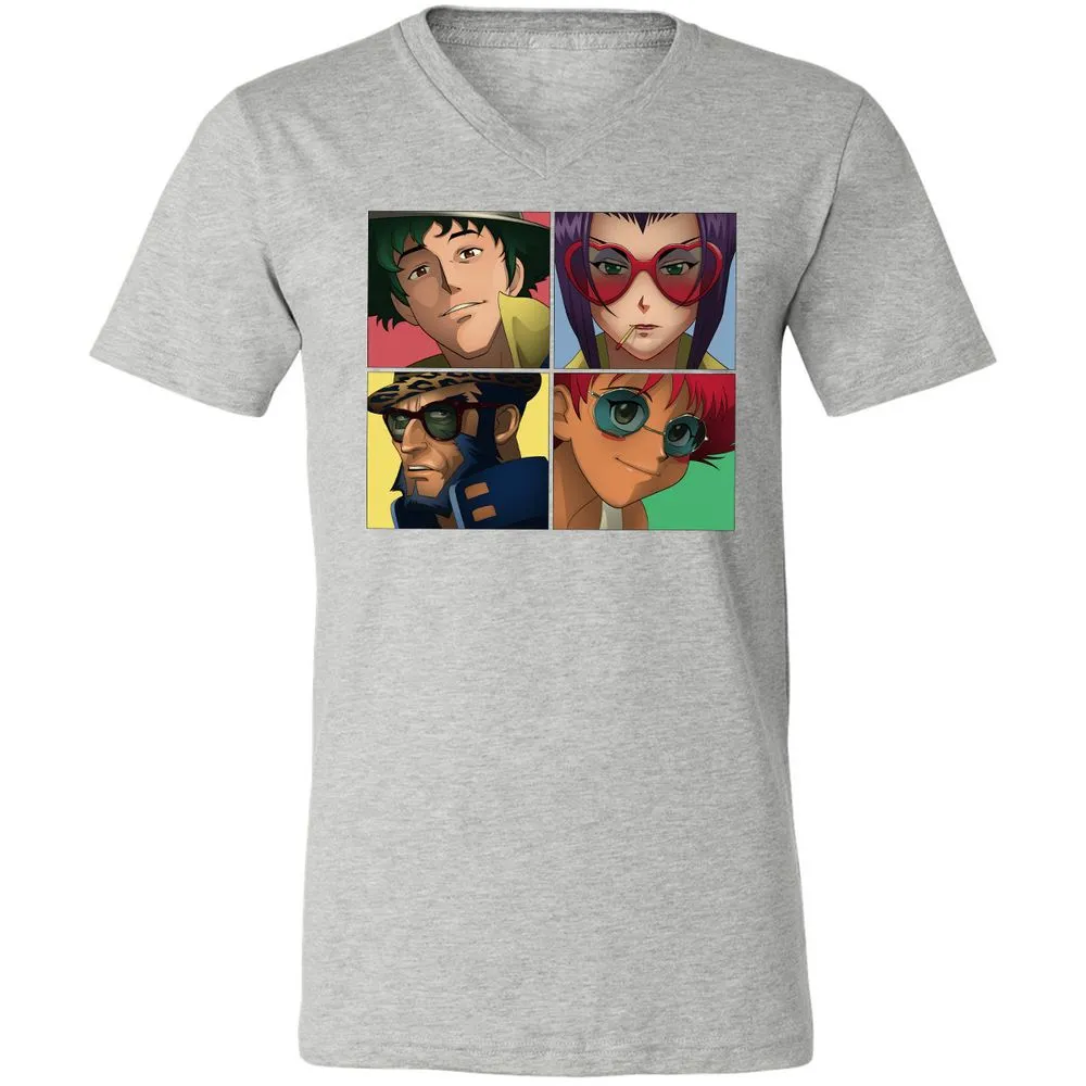 Unisex V-Neck T-Shirt - JGVQJMP5 - Athletic Heather - 7