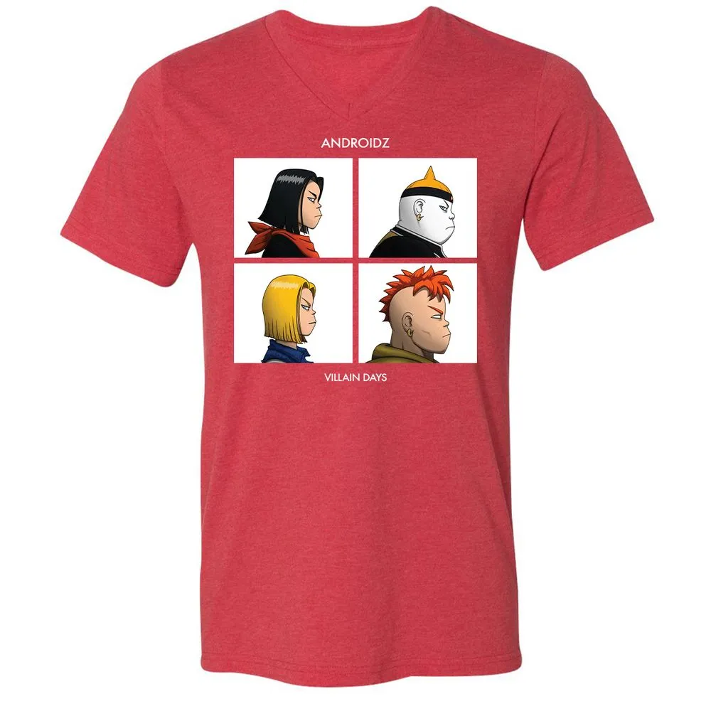 Unisex V-Neck T-Shirt - GBCZP2N6 - Heather Red - 16