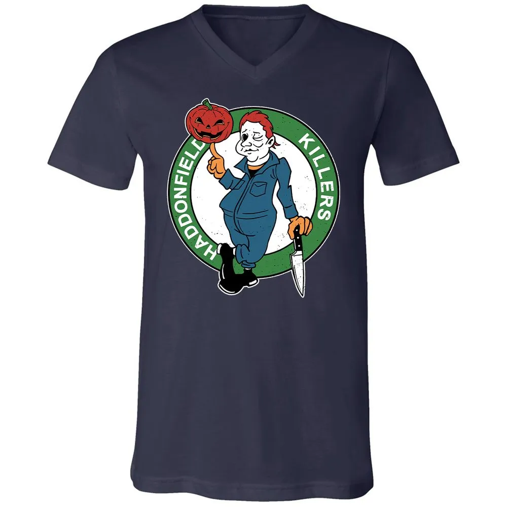 Unisex V-Neck T-Shirt - 4STAE2JW - Navy - 2