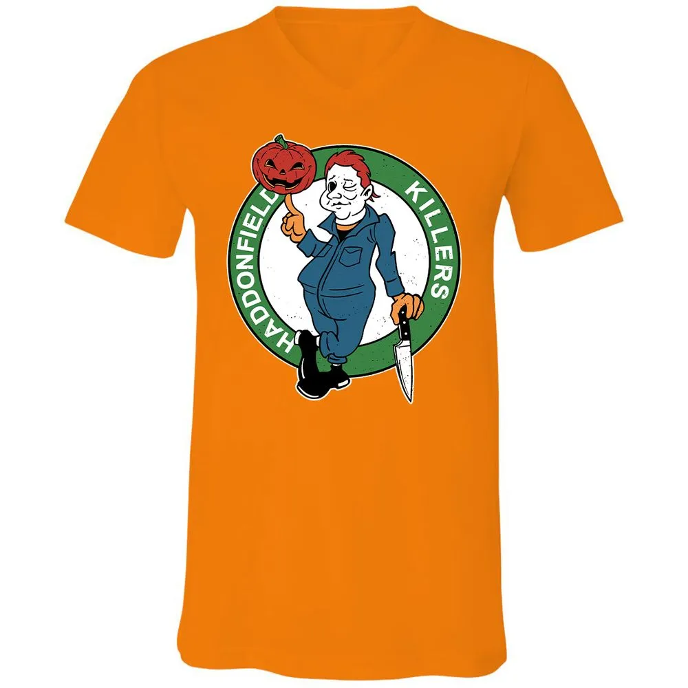 Unisex V-Neck T-Shirt - 4STAE2JW - Orange - 11