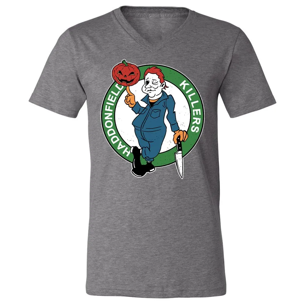 Unisex V-Neck T-Shirt - 4STAE2JW - Deep Heather - 13