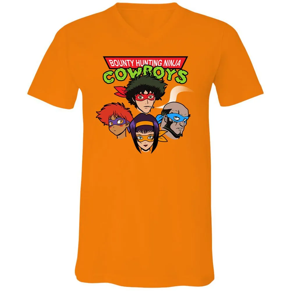 Unisex V-Neck T-Shirt - FNJLQGTT - Orange - 11