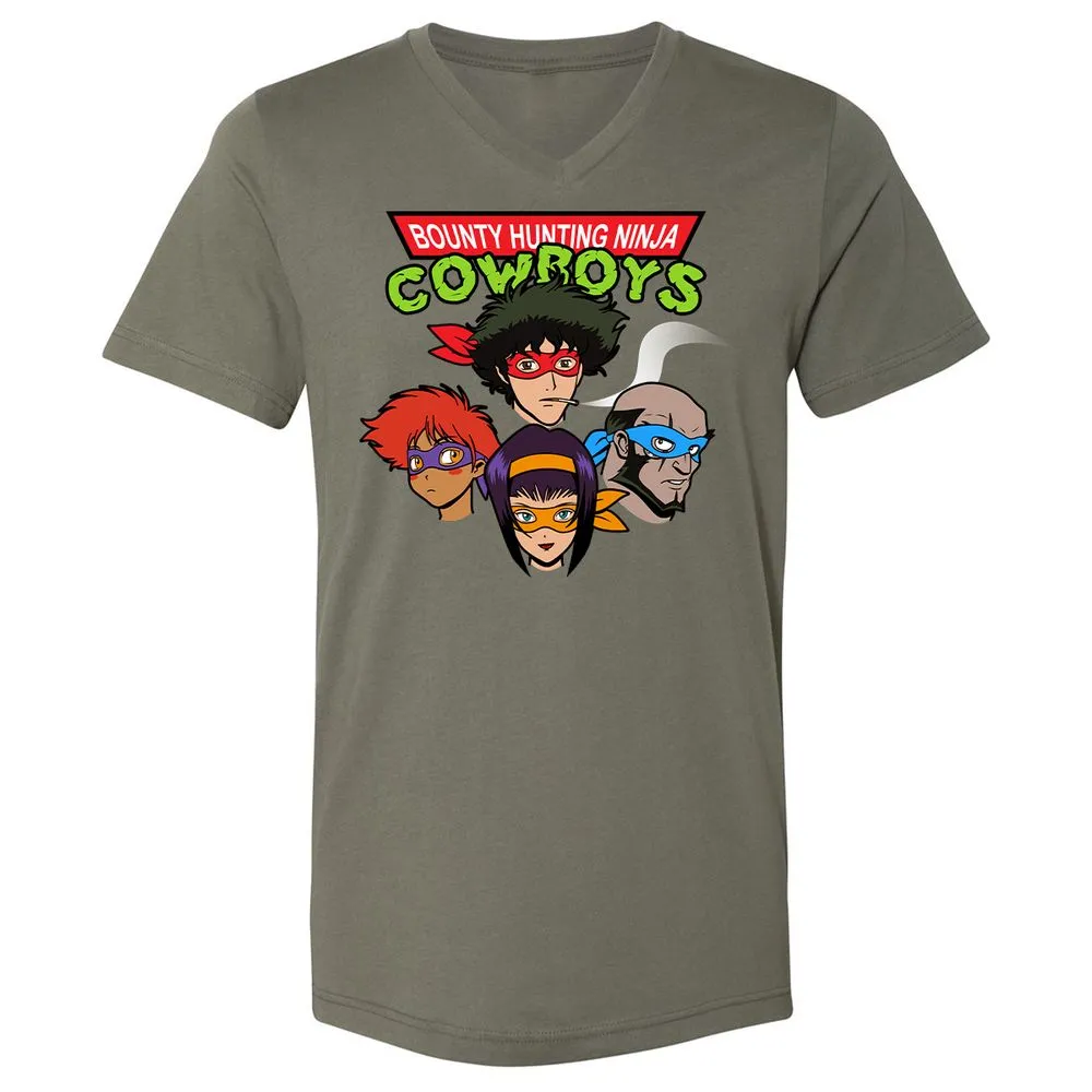 Unisex V-Neck T-Shirt - FNJLQGTT - Military Green - 10