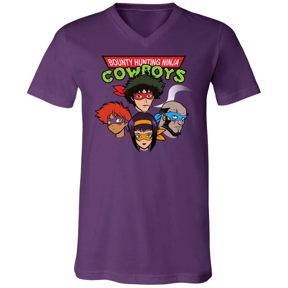 Unisex V-Neck T-Shirt - FNJLQGTT - Team Purple - 9