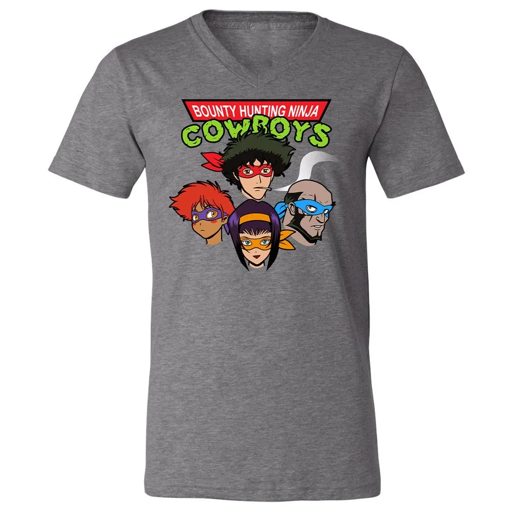 Unisex V-Neck T-Shirt - FNJLQGTT - Deep Heather - 13