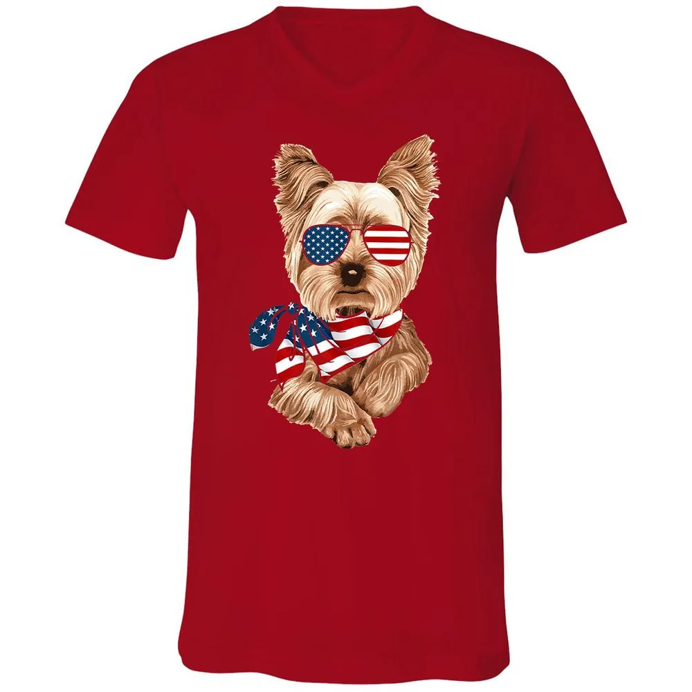 Unisex V-Neck T-Shirt - P48T3JDN - Red - 3