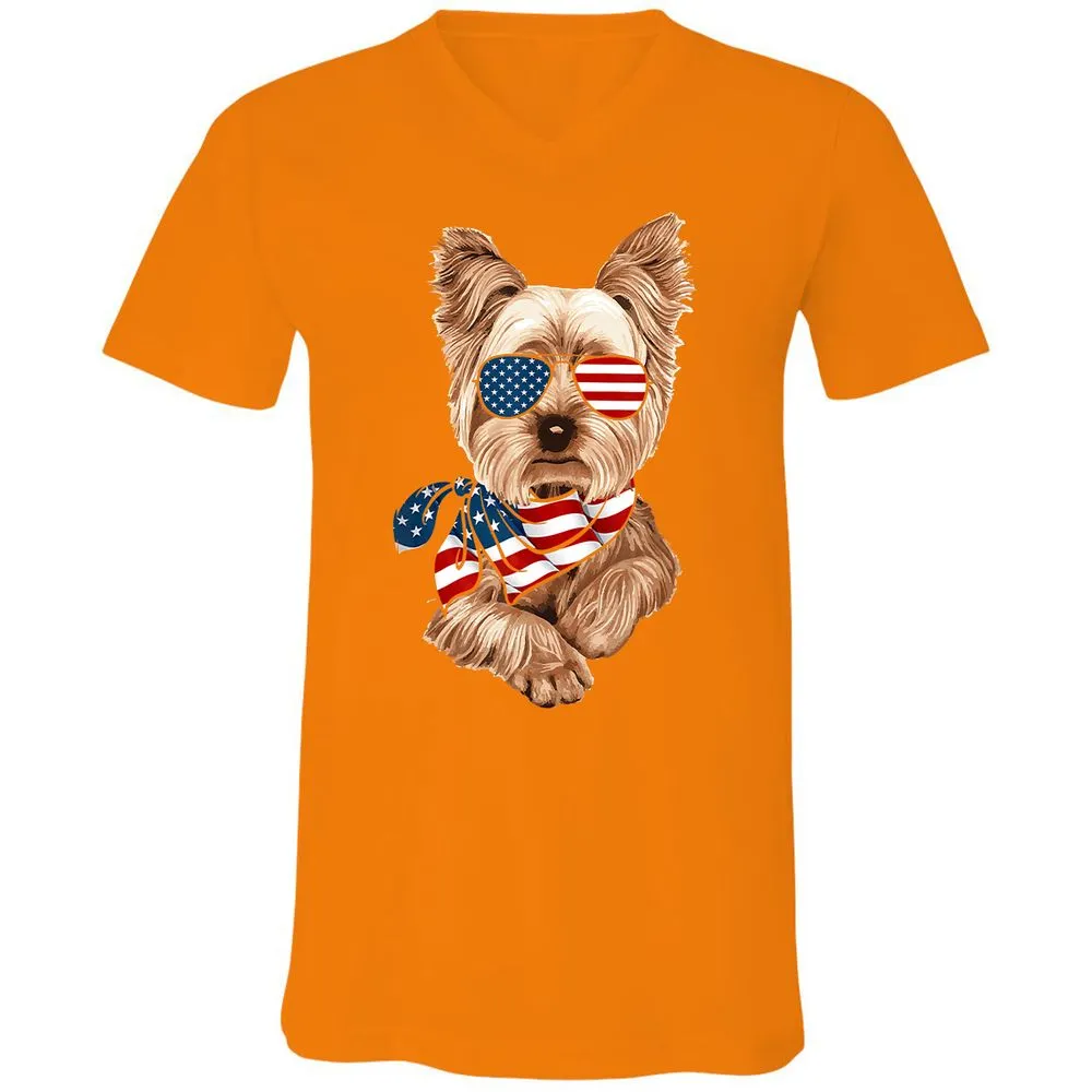 Unisex V-Neck T-Shirt - P48T3JDN - Orange - 11