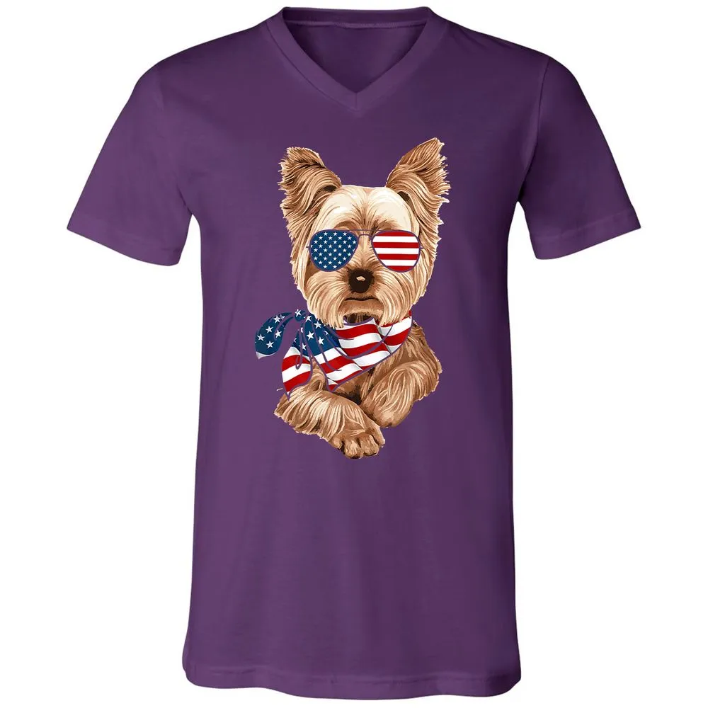 Unisex V-Neck T-Shirt - P48T3JDN - Team Purple - 9