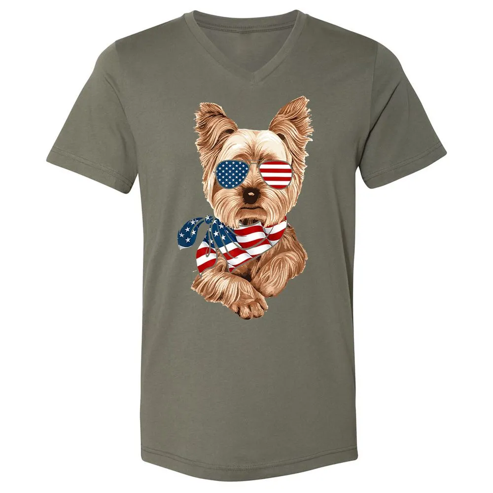 Unisex V-Neck T-Shirt - P48T3JDN - Military Green - 10