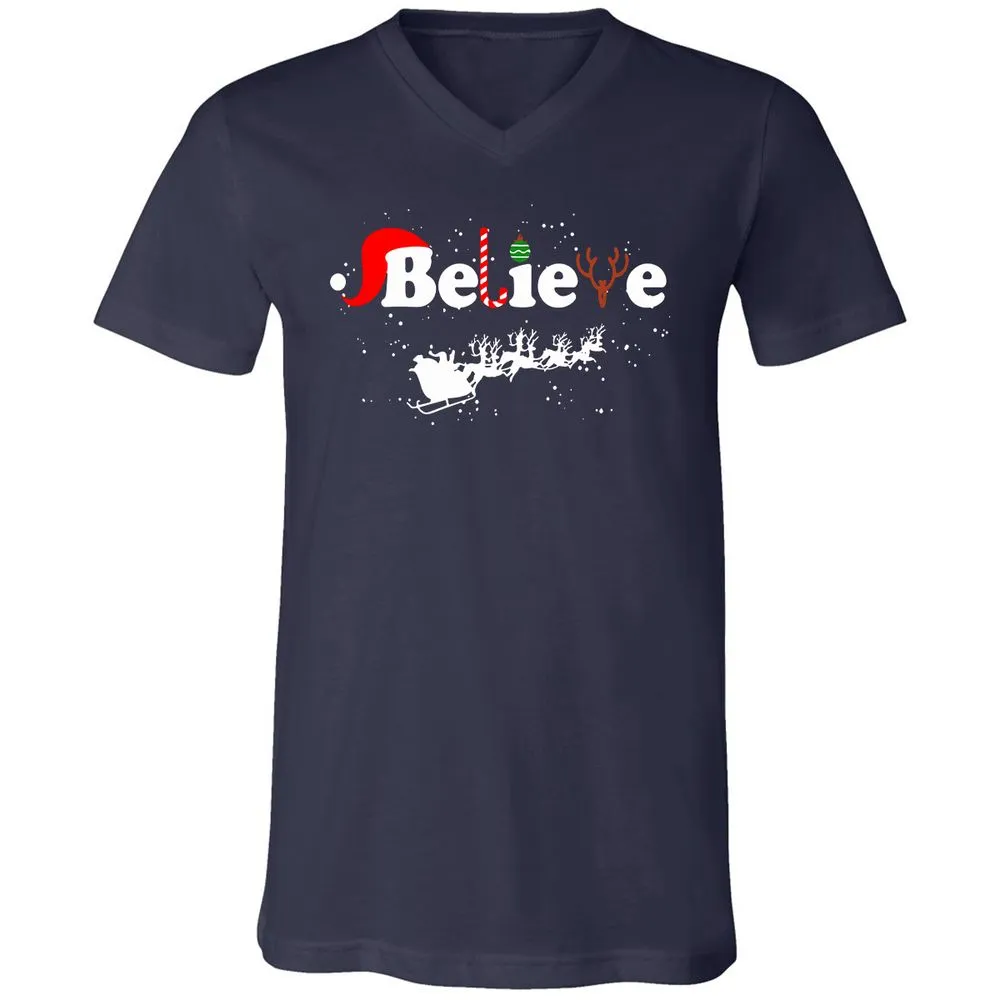 Unisex V-Neck T-Shirt - A1RGGHSU - Navy - 2