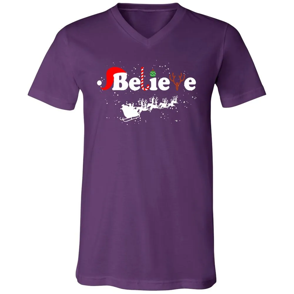 Unisex V-Neck T-Shirt - A1RGGHSU - Team Purple - 9