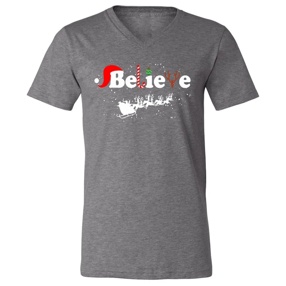 Unisex V-Neck T-Shirt - A1RGGHSU - Deep Heather - 13