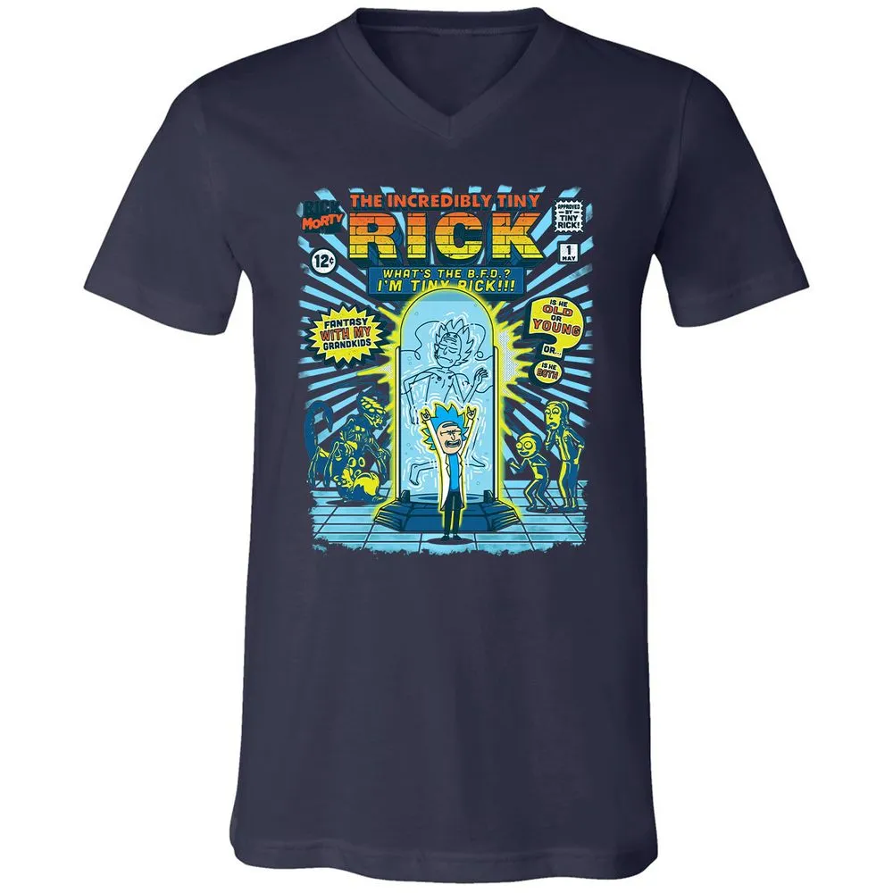 Unisex V-Neck T-Shirt - 9L8N3ESZ - Navy - 2