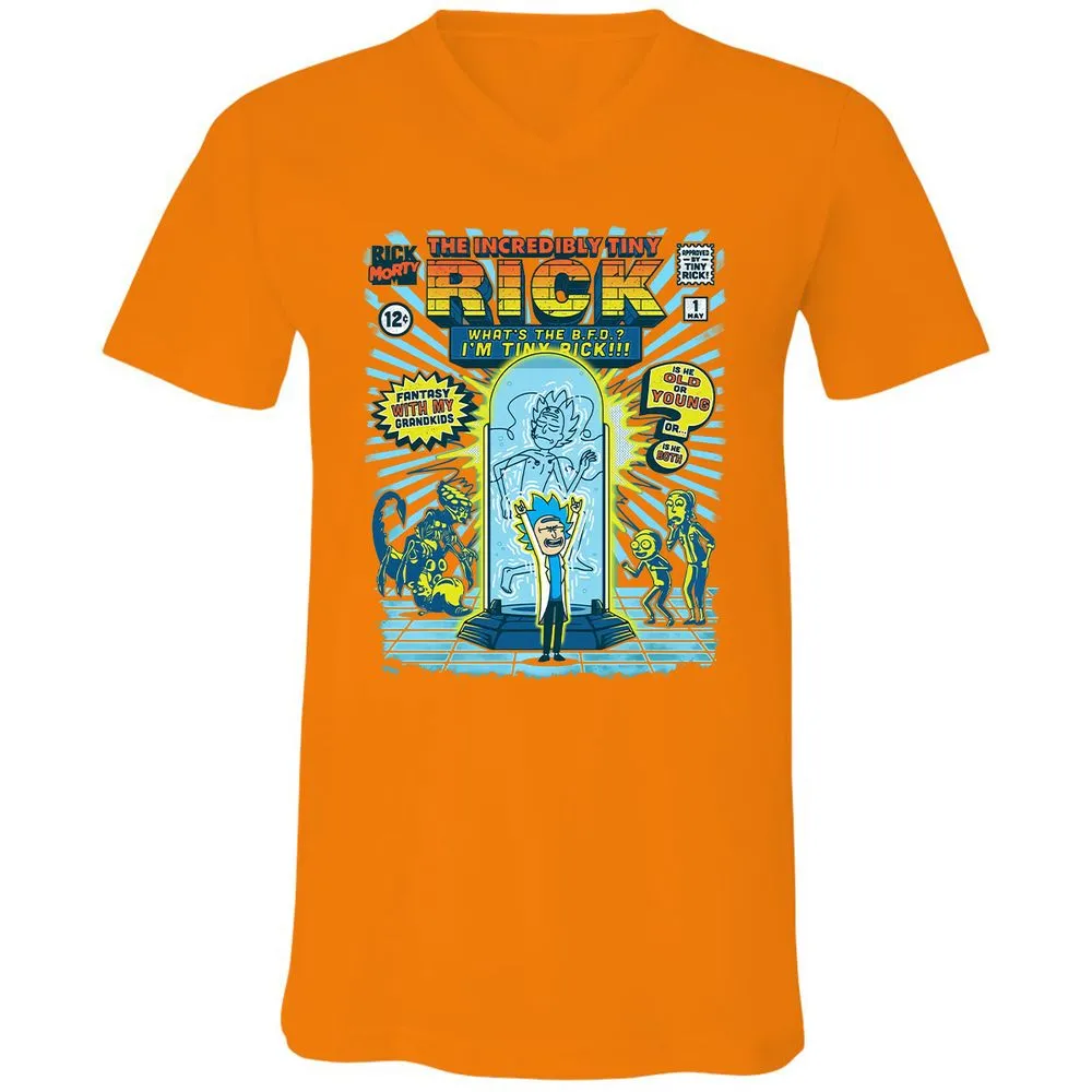 Unisex V-Neck T-Shirt - 9L8N3ESZ - Orange - 11