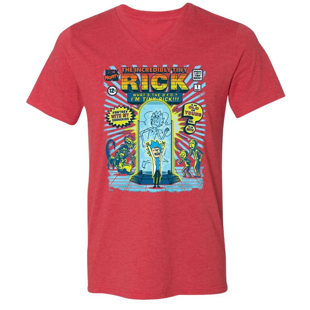 Unisex V-Neck T-Shirt - 9L8N3ESZ - Heather Red - 16