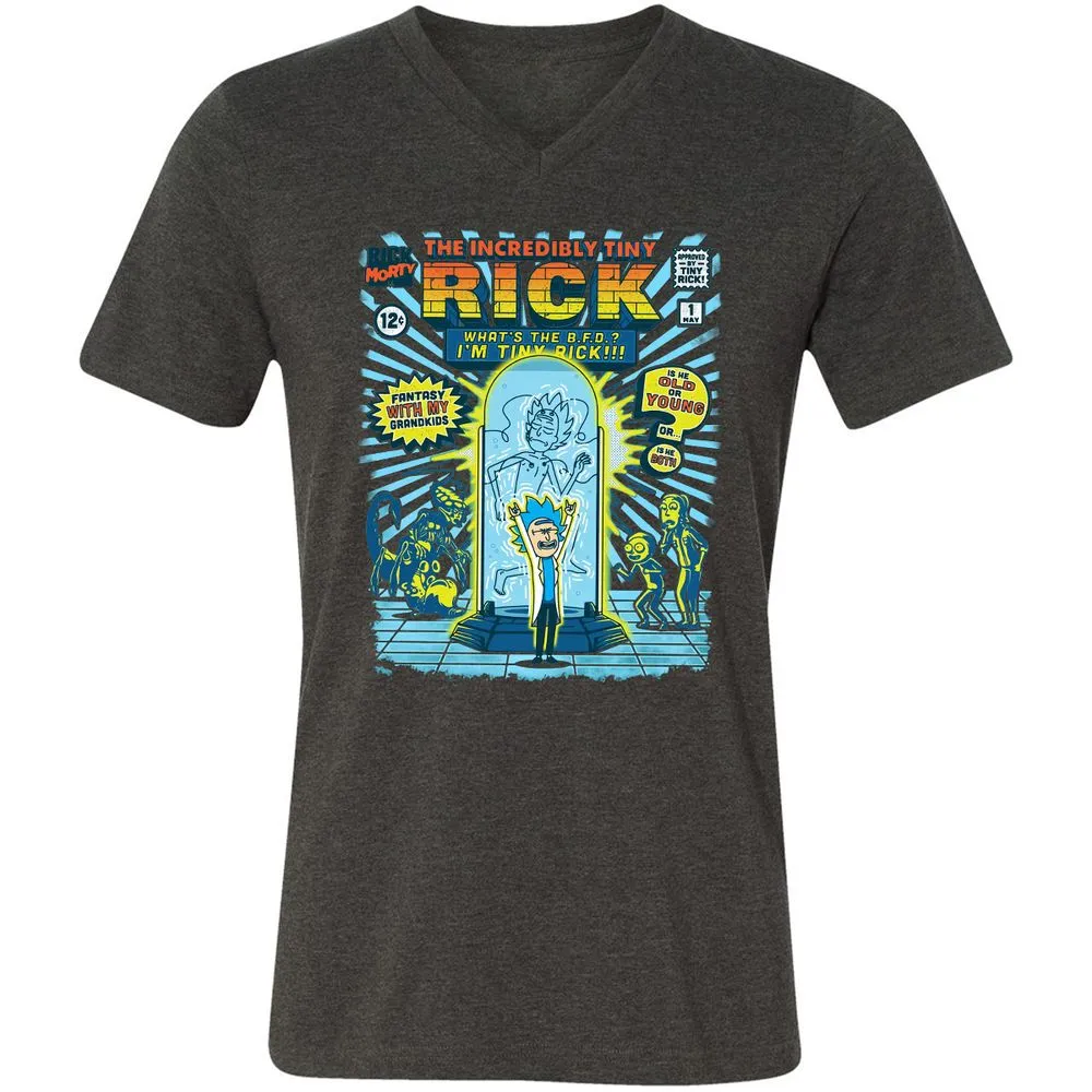 Unisex V-Neck T-Shirt - 9L8N3ESZ - Dark Grey Heather - 8