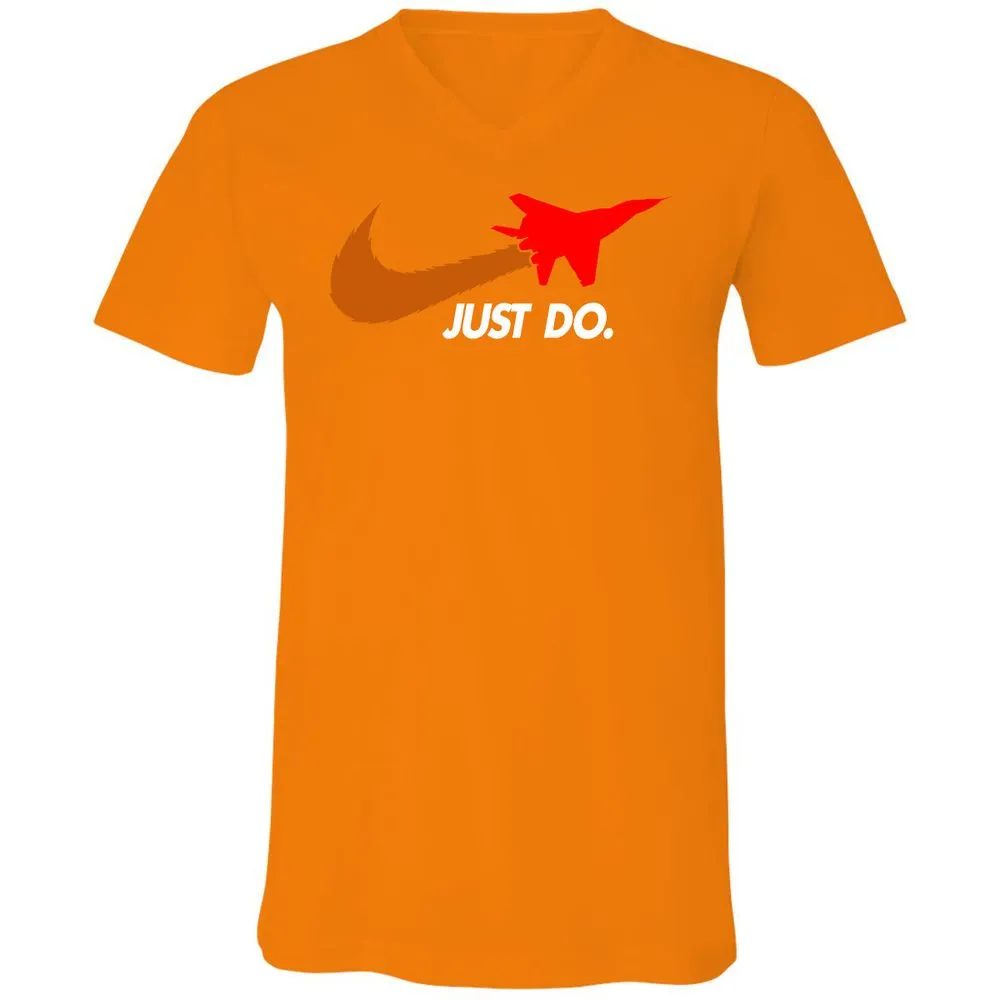 Unisex V-Neck T-Shirt - CVK4X2K5 - Orange - 11